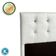 Cabeceira Estofada Queen Alice Nature Material Sintético Branco 158x136