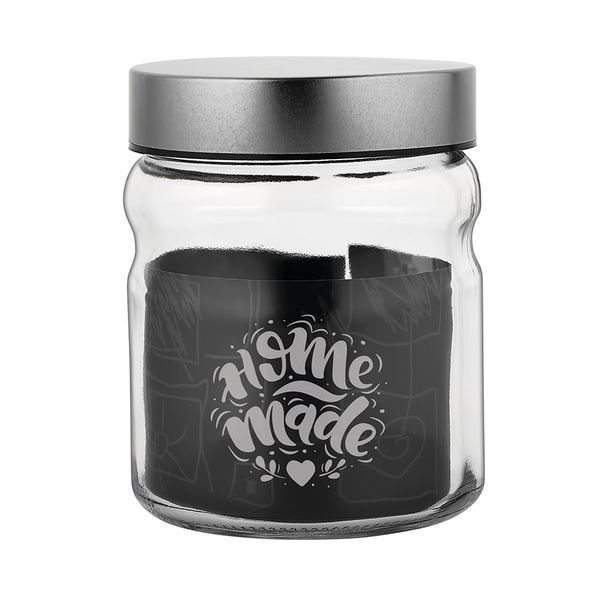 Pote Le Metal em Vidro com Tampa Redondo Silver 900ml Pote Le Metal em Vidro com Tampa Redondo Silver 900ml