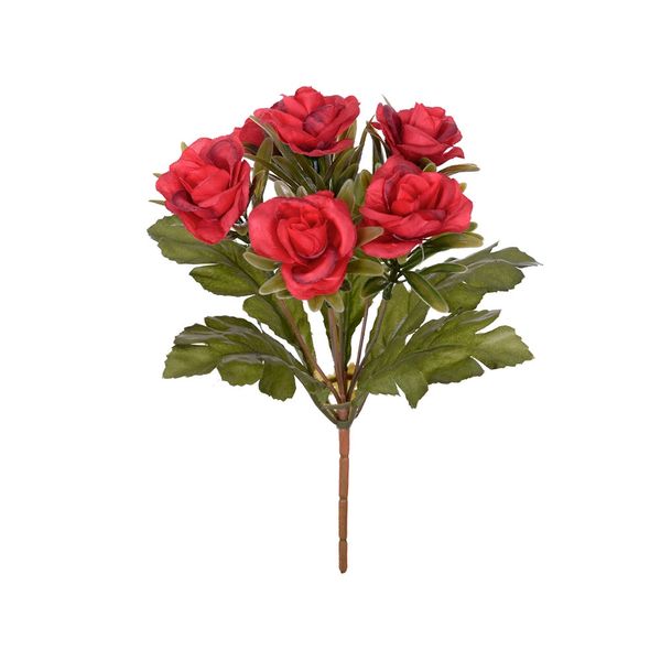 Bouquet de Rosas X6 Florarte 27cm Vermelho Bouquet de Rosas X6 Florarte 27cm Vermelho