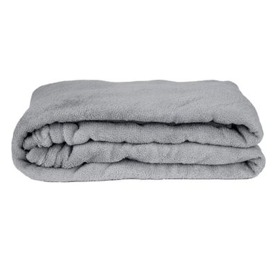 Manta Cobertor Queen Fleece Le Casa Lisa 100% Poliéster Cinza