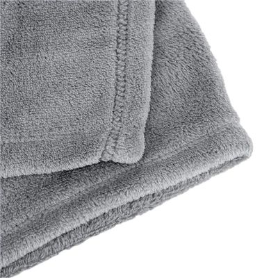 Manta Cobertor Queen Fleece Le Casa Lisa 100% Poliéster Cinza