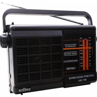 Rádio Portátil 2 Faixas Rm-pft22ac Preto Motobras