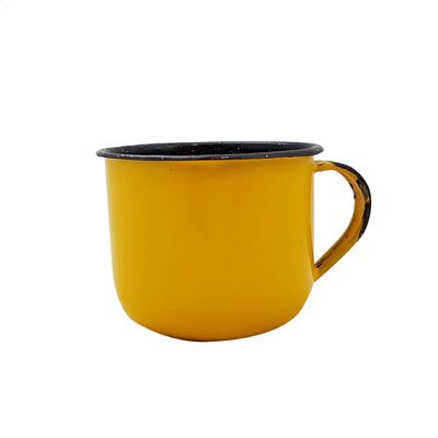 Jogo 6 Xícaras com Pires Caneca Esmaltada 180ml