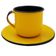 Jogo 6 Xícaras com Pires Caneca Esmaltada 180ml