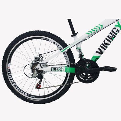 Bicicleta VikingX Tuff25 Freeride Aro 26 21V Branco/Verde