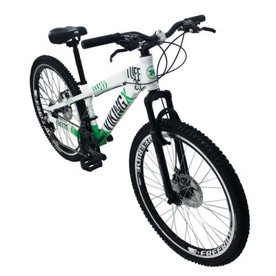 Bicicleta VikingX Tuff25 Freeride Aro 26 21V Branco/Verde