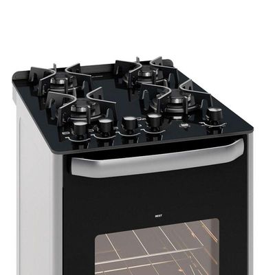 Fogão Best Glass 4 Queimadores Prata Fgvbg410prix Suggar Bivolt