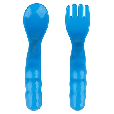 Kit Prato Bowl Dermiwil com Talheres Azul Azul