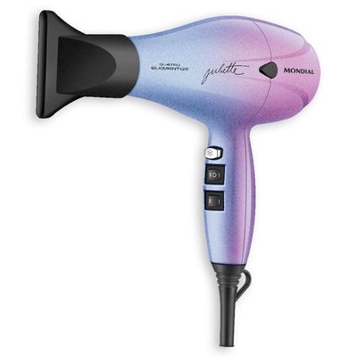 Secador de Cabelo By Juliette Mondial SCPJU03 Rosa com Azul 127V 127V