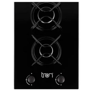 Cooktop Tron 2 Bocas Gás GLP Mesa De Vidro Preto Bivolt