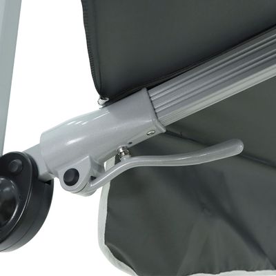 Ombrellone Suspenso Articulado Giratório Sicília 3 metros Cinza + Base em ABS 50 Litros Preta Bel 3,00m