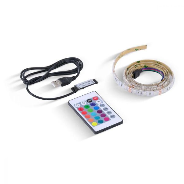 Fita De Led Vx Gaming Rgb Com Controlador Conexão Usb 60 Pontos De Led 1 Metro - Lru1