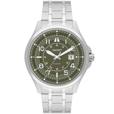 Relógio Orient Masculino Ref: Mbss1504 E2sx Casual Solar Prateado