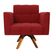Poltrona Sala Decorativa Kit 2 Elisa Giratória Castanho MM30 Veludo Marsala D03 - D'Rossi
