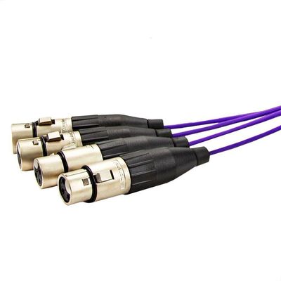 Multicabos Com Conectores Xlr 4 Vias - Amphenol 50 Metros
