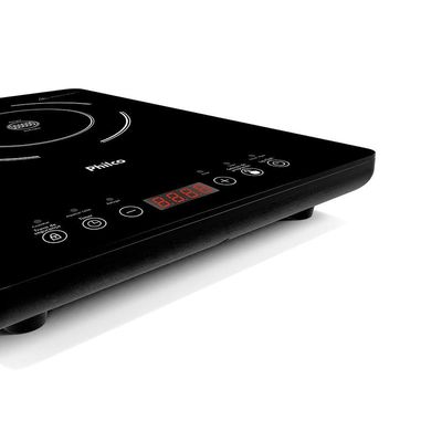 Cooktop De Indução Portátil 1 Boca Philco PCT10A Display Digital Painel Touch Preto 110V