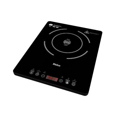 Cooktop De Indução Portátil 1 Boca Philco PCT10A Display Digital Painel Touch Preto 110V