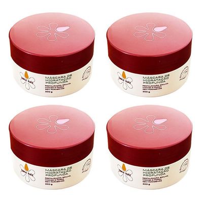 Kit 5 Mascara De Hidratacao Profunda Doce Raiz 200g De Extrato De Batata Doce