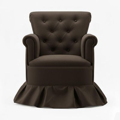 Poltrona Amentação Confortável Com Balanço Descanso Quarto Bebê Aconchego Suede Marrom
