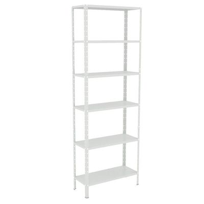 Estante 6 Prateleiras Aço Livros Quarto Cozinha Multiuso Fer Branco