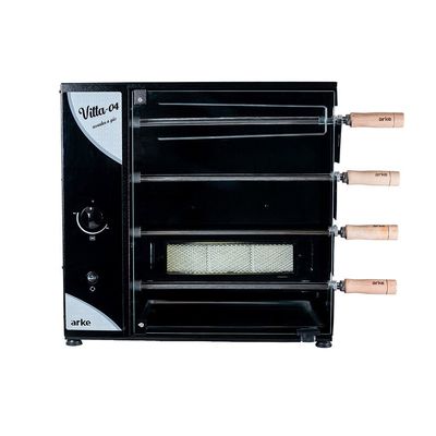 Churrasqueira a Gás Rotativa Vitta Arke 04 Espetos Preto / 220V