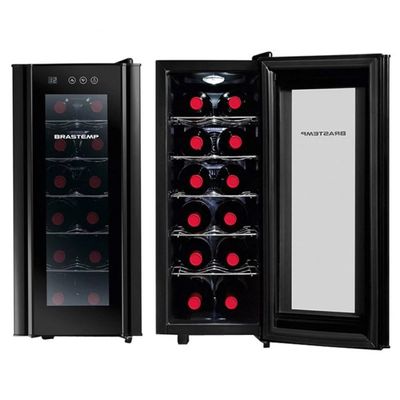 Adega Brastemp All Black para 12 Garrafas - BZC12BE Preto / 110V