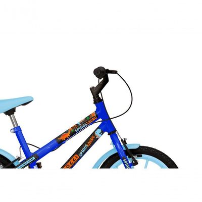 Bicicleta Dinos Spinossauro Aventuras, Aro 16, Quadro 12, Com Freios V-brake, Com Rodas De Apoio E Capa Corrente