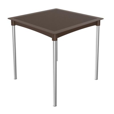 Mesa Quadrada Atto Ratan Chocolate Grifit