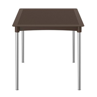 Mesa Quadrada Atto Ratan Chocolate Grifit