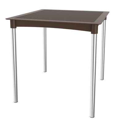 Mesa Quadrada Atto Ratan Chocolate Grifit