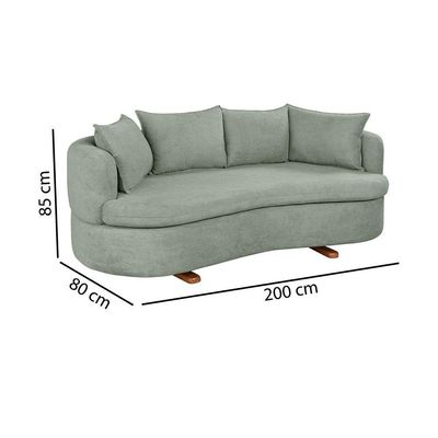 Sofa 4 Lugares Boucle M-204 2m Living Estofados Martins Boucle Verde