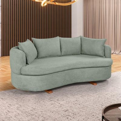 Sofa 4 Lugares Boucle M-204 2m Living Estofados Martins Boucle Verde