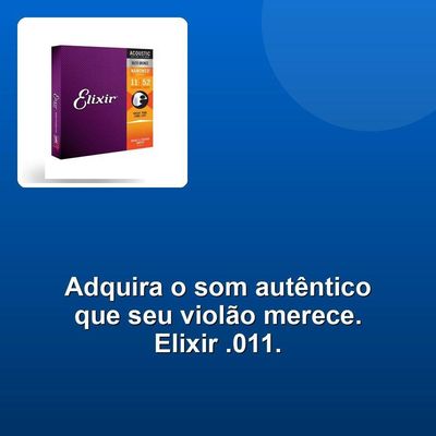 Encordoamento Violão .011 Custom Light Elixir