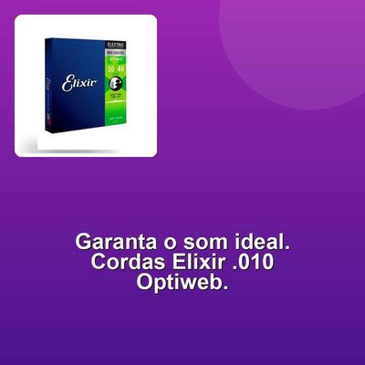 Encordoamento Guitarra .010 Light Elixir Optiweb