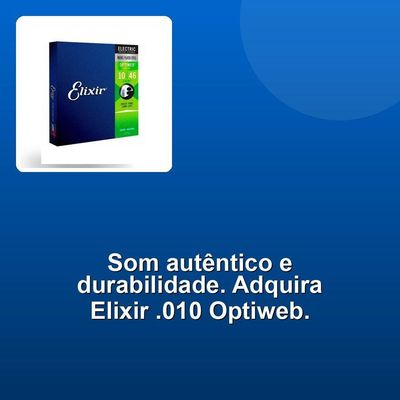 Encordoamento Guitarra .010 Light Elixir Optiweb