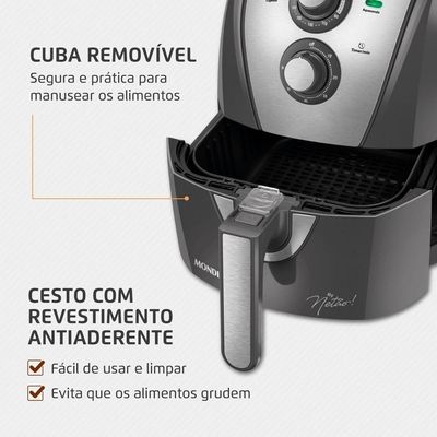 Fritadeira Sem Óleo Air Fryer 4L By Netão Mondial Afn-nt-01 60hz 127V