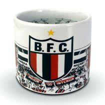 Caneca KazzaVip do Botafogo Futebol S.A - S.P Cerâmica 360 ML Estádio Santa Cruz - Arena NicNet Licenciada Branco