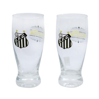 Jogo Com 2 Copos de Vidro Santos Lager 350ml