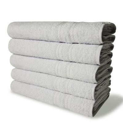 5 Toalhas Super Felpudas Grande e Grossa Algodão 80x150 Itália Soft Beka - Branco