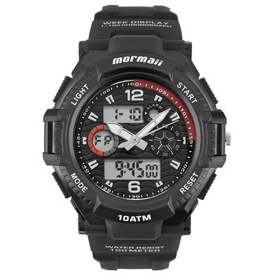 Relógio Mormaii Masculino Ref: Mom8032p/8r Esportivo Anadigi Black