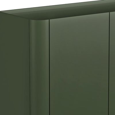 Aparador Buffet Para Sala de Jantar 2 Portas Pés Industrial Dourado Naim I03 Musgo - Lyam Decor