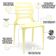 Cadeira Para Cozinha Área Gourmet Jardim Empilhável Larsen P03 Amarelo - Lyam Decor