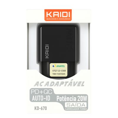 Fonte Turbo Preto / Carregador Elétrico Bivolt com Cabo Tipo C