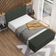 Cabeceira Cama Box Casal 140 cm Roma W01 Linho Verde Musgo - Lyam