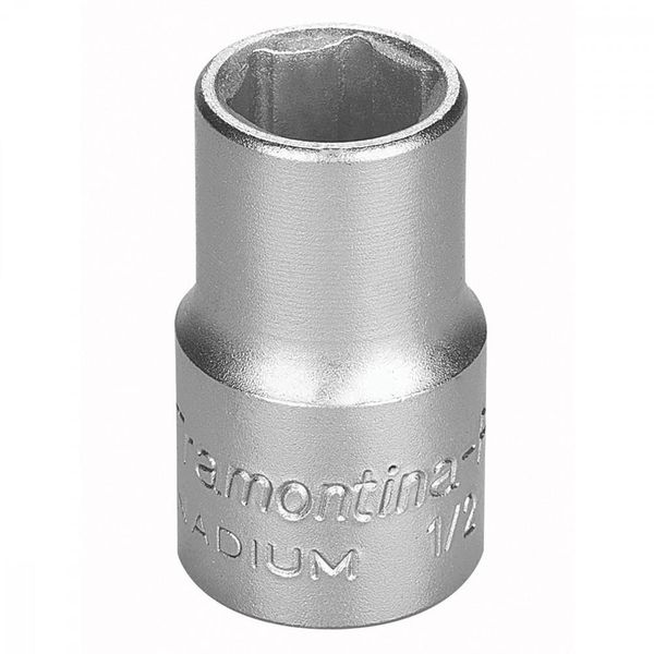 Soquete Sextavado em Aço Cromo Vanadio 13 mm - Encaixe 1/2