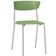 Cadeira Empilhável Fixa Atom F02 Base Aço Cinza Verde - Lyam Decor