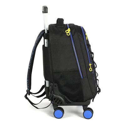 Mochila Escolar Sonic Rodinhas 360° Com Alças Preto Luxcel