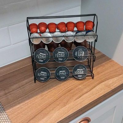 Porta Cápsulas De Café Três Corações Dolce Gusto Nespresso Suporte Preto Fosco Libérica Schmitt