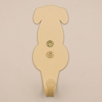 Kit 2 Ganchos de Parede 8cm Dourados Cachorro Gato Luft Massutti Penduradores