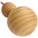 Kit 5 Ganchos Cabideiros de Parede Esfera em Madeira Maciça Pinus Cor Natural